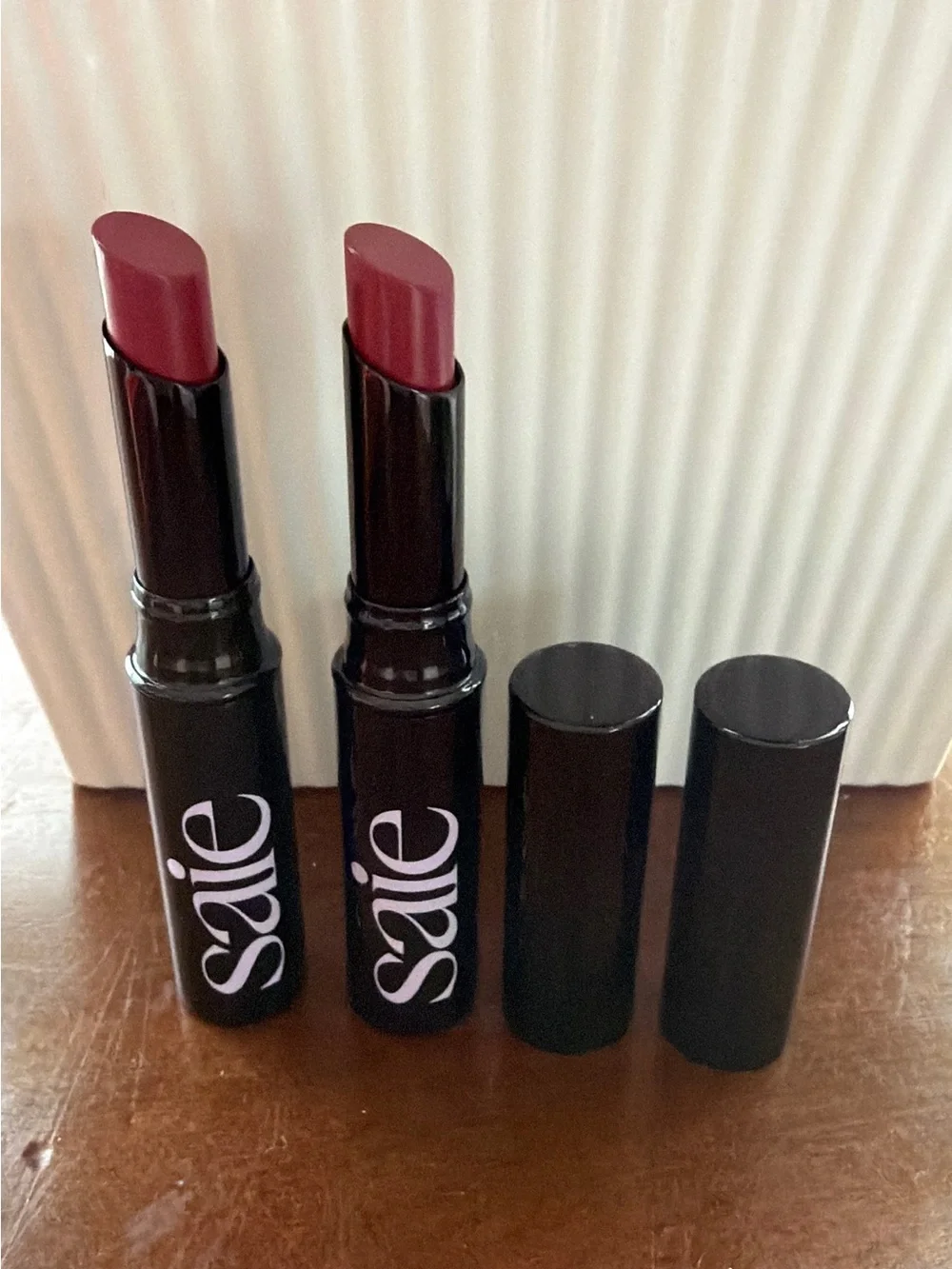 BUNDLE of 2,Saie Creamy Matte Lipstick Duo - Deep Plum Berry